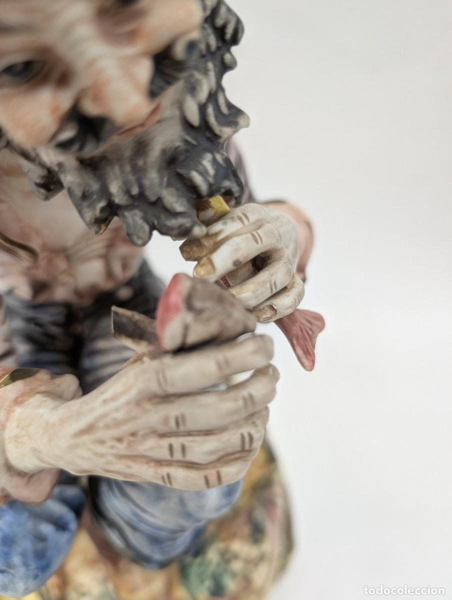 Antig&uuml;edades: FIGURA PESCADOR - CAPODIMONTE - Foto 7