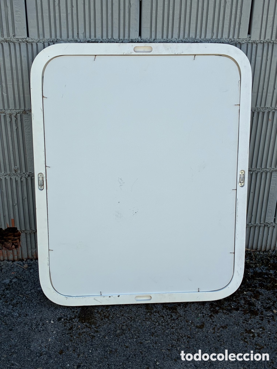 Antig&uuml;edades: ESPEJO BLANCO RECTANGULAR 61x76x4 cm - Foto 2