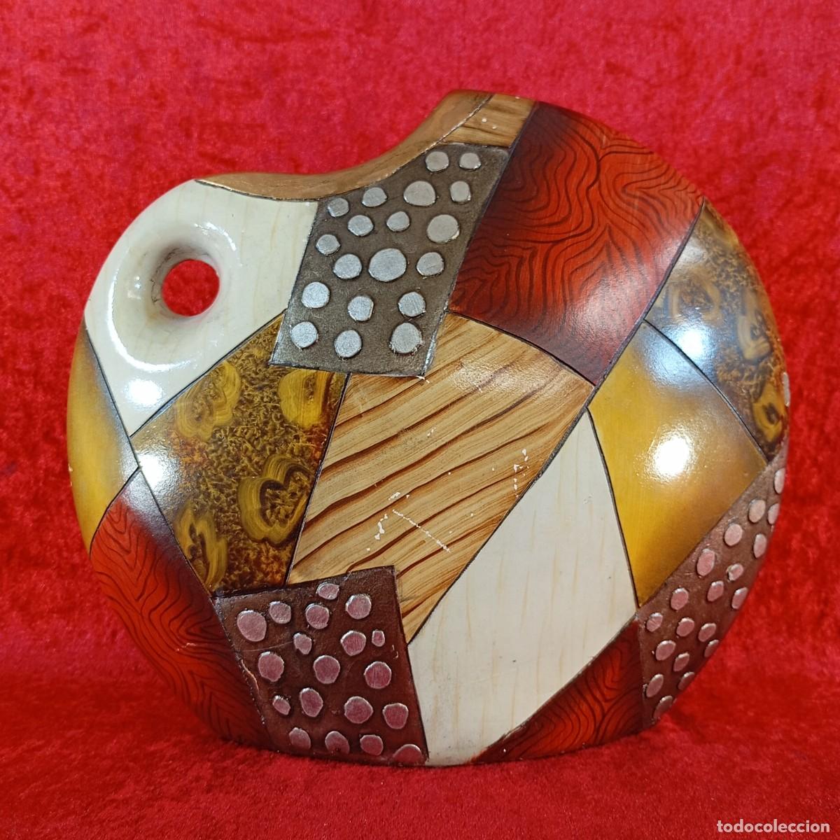 Antiques: PRECIOSO JARRON DE CER&Aacute;MICA - 29 CM - DISE&Ntilde;O - PINTADO A MANO - LUJO - OBRA DE ARTE