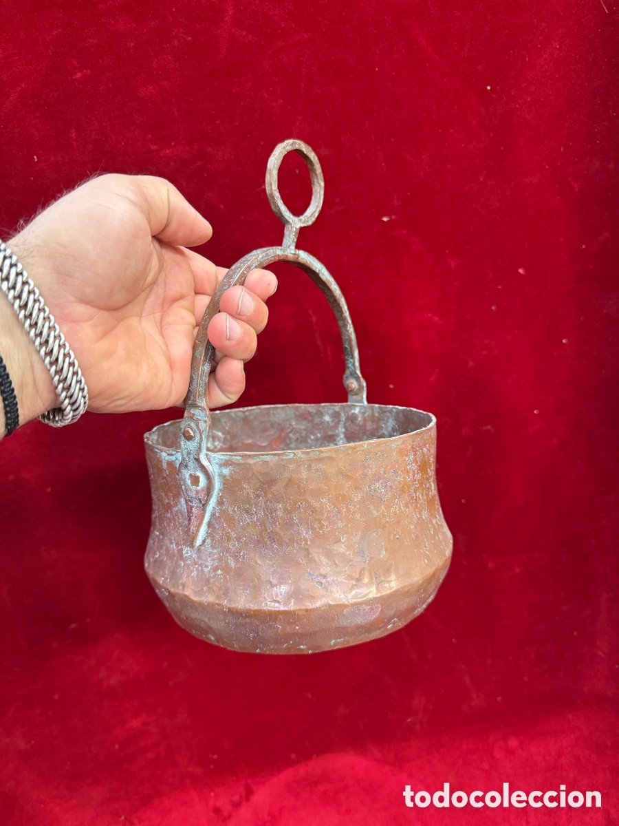 Antiquit&eacute;s: Antiguo caldero maroqui de cobre martillado!