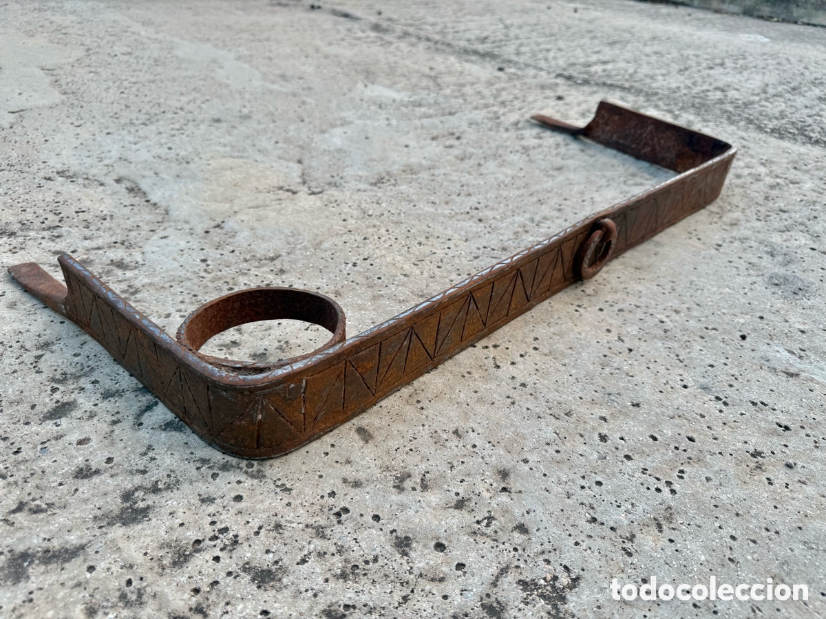 Antiques: Antiguo canto guarda brazas de fuego(de chimenea)