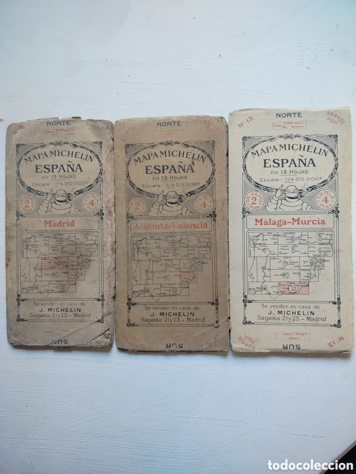 Antig&uuml;edades: Michelin Mapas Espa&ntilde;a 1925 - Foto 3