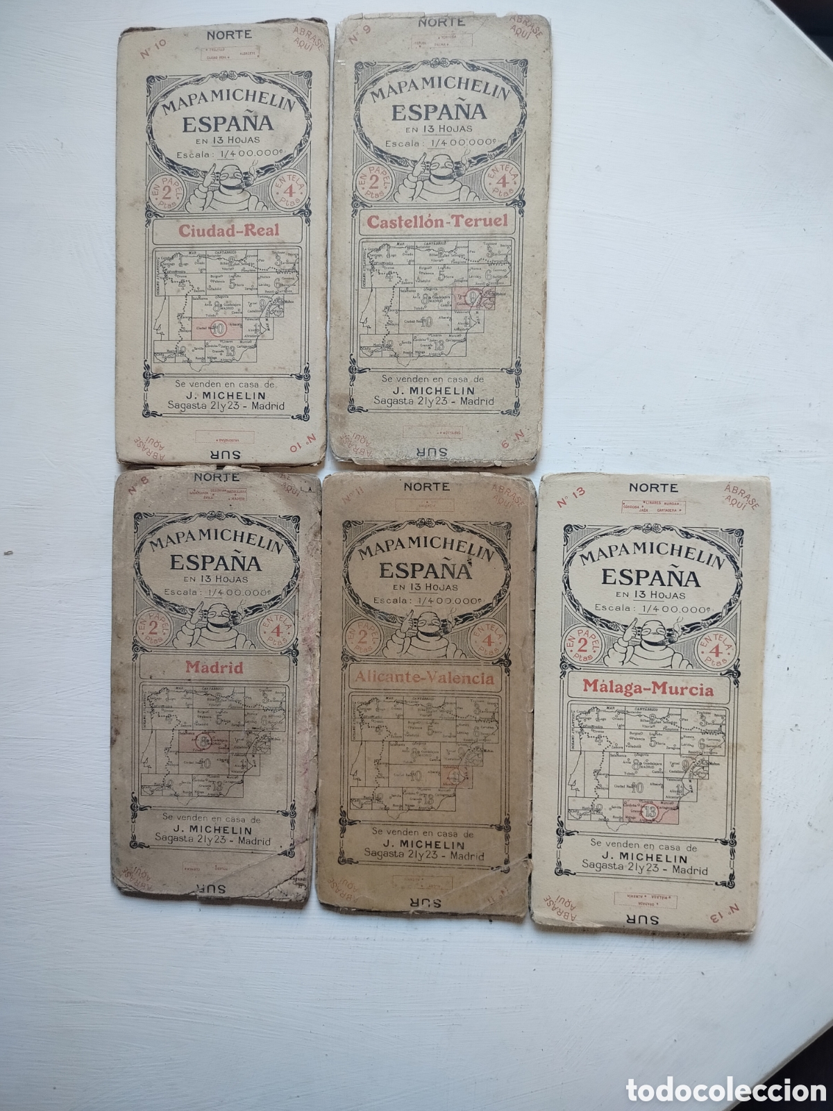 Antig&uuml;edades: Michelin Mapas Espa&ntilde;a 1925 - Foto 1