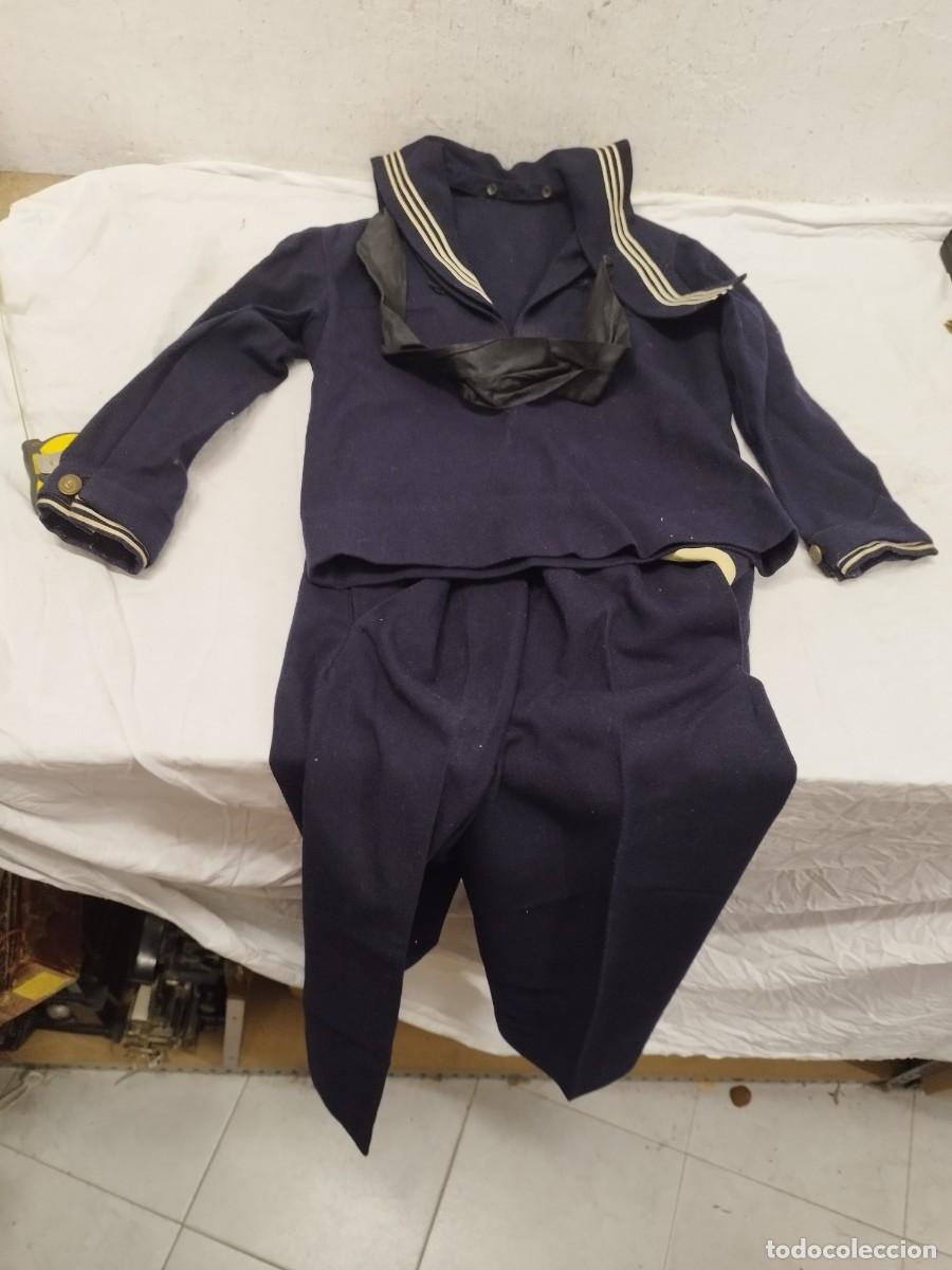Antiquit&eacute;s: Antiguo Traje de Marinero para Ni&ntilde;o, &Eacute;poca A&ntilde;os 50/60 - Ideal Colecci&oacute;n o Primera Comuni&oacute;n Vintage.