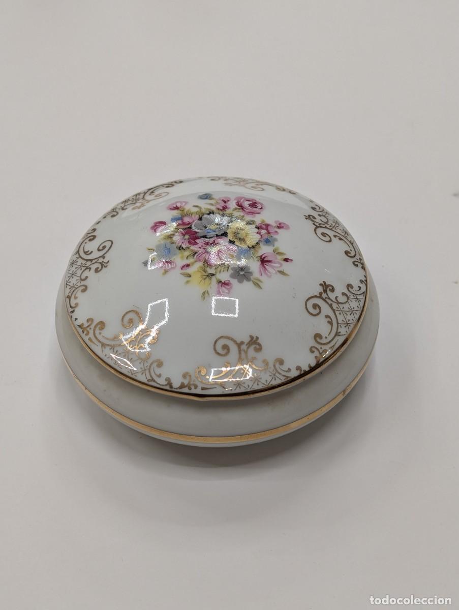 Antiquit&auml;ten: CAJA JOYERO DE PORCELANA LIMOGES CON MOTIVO FLORAL