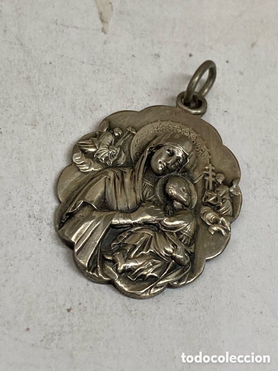 Antig&uuml;edades: Medalla de plata religiosa C669 - Foto 1