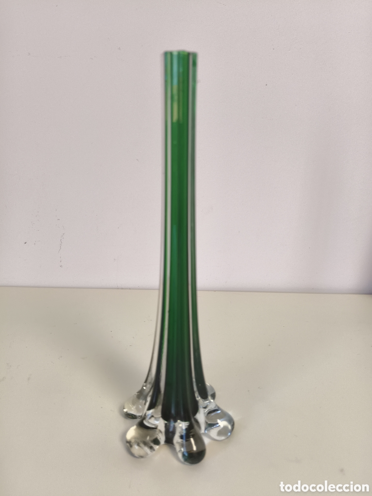 Antig&uuml;edades: Jarr&oacute;n de murano en bicolor verde y trasparente - Foto 5