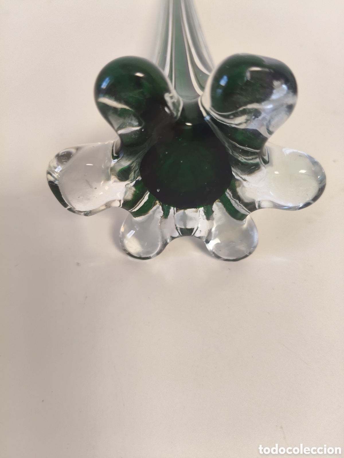 Antig&uuml;edades: Jarr&oacute;n de murano en bicolor verde y trasparente - Foto 6