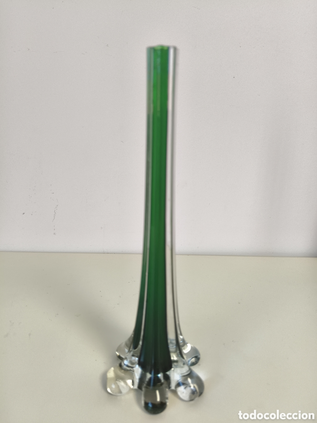 Antig&uuml;edades: Jarr&oacute;n de murano en bicolor verde y trasparente - Foto 3