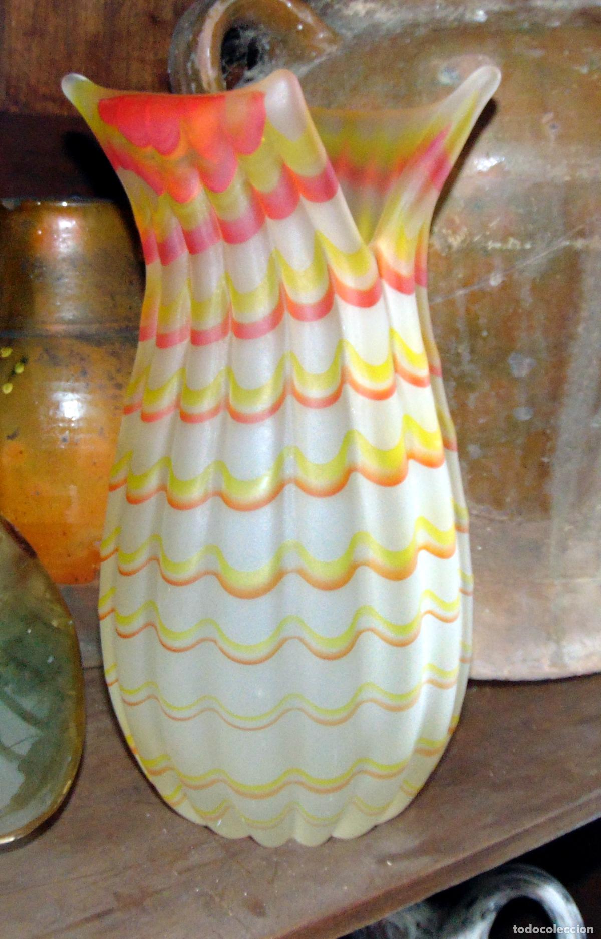 Antiques: BONITO JARRON VINTAGE MURANO ALTURA 29,5 CM PERFECTO ESTADO