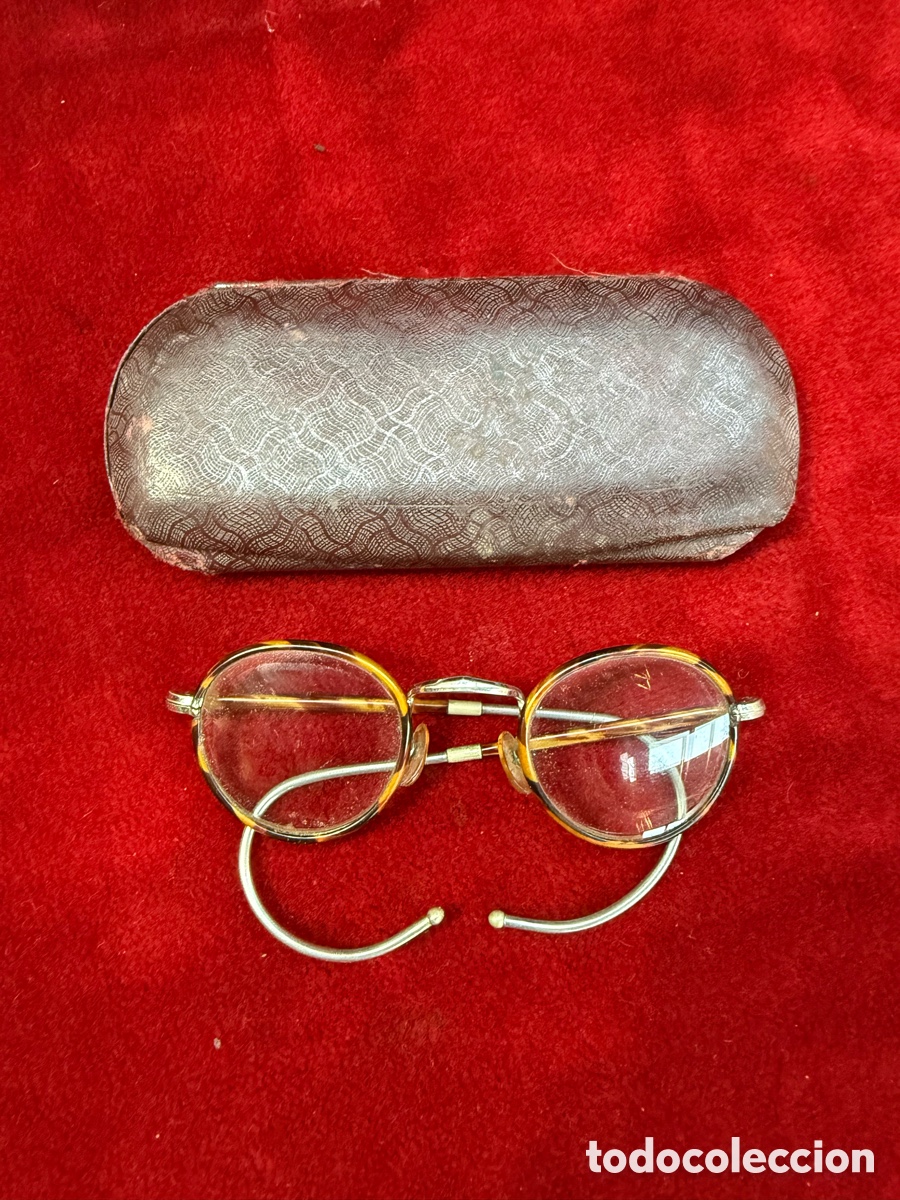 Antig&uuml;edades: Antiguas gafas de carey de los a&ntilde;os 30,con funda!