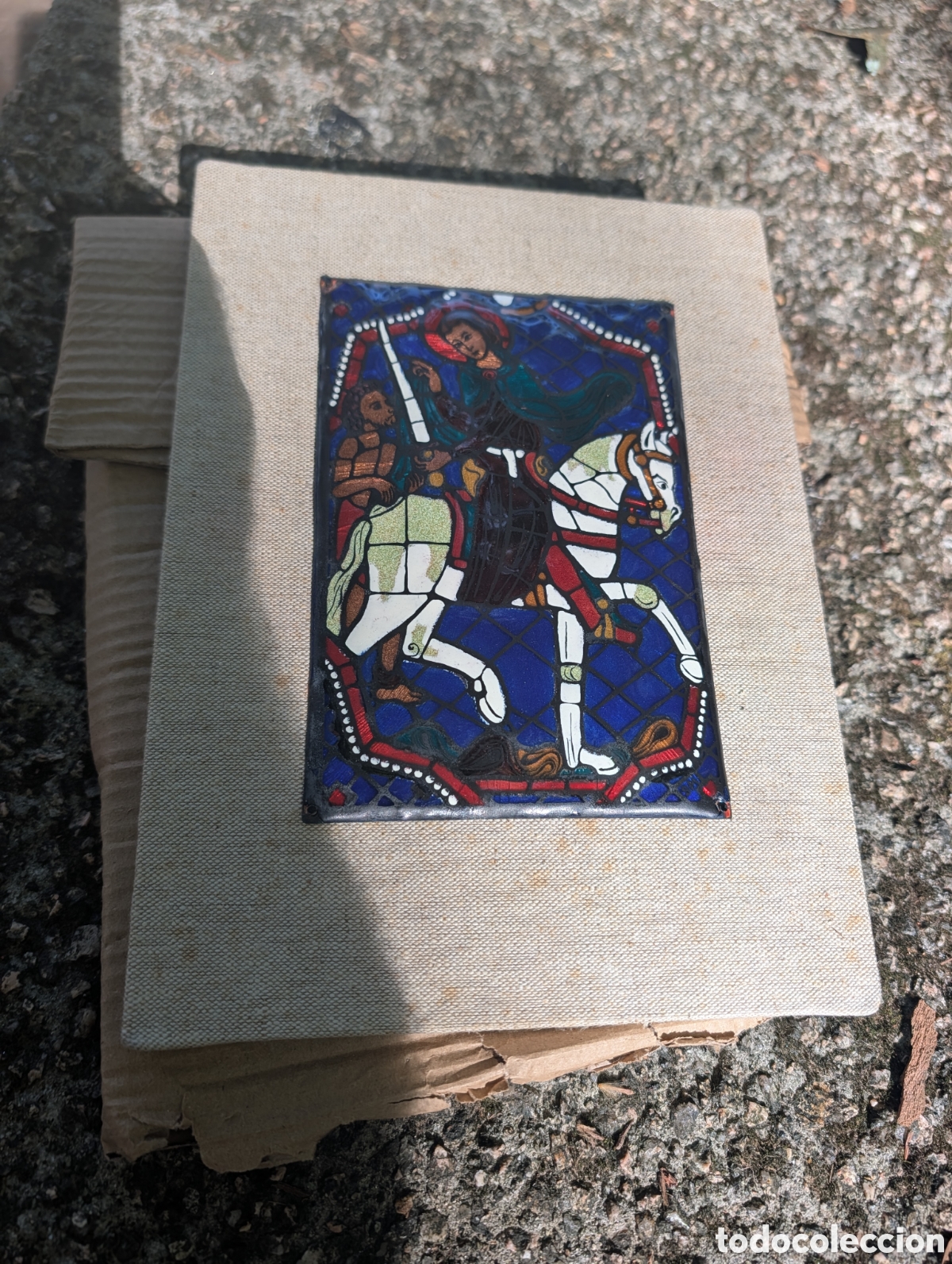 Antig&uuml;edades: Esmalte De Gran Fuego Sobre Cobre San Martin - Abadia De Liguge - Vitral De Chartres