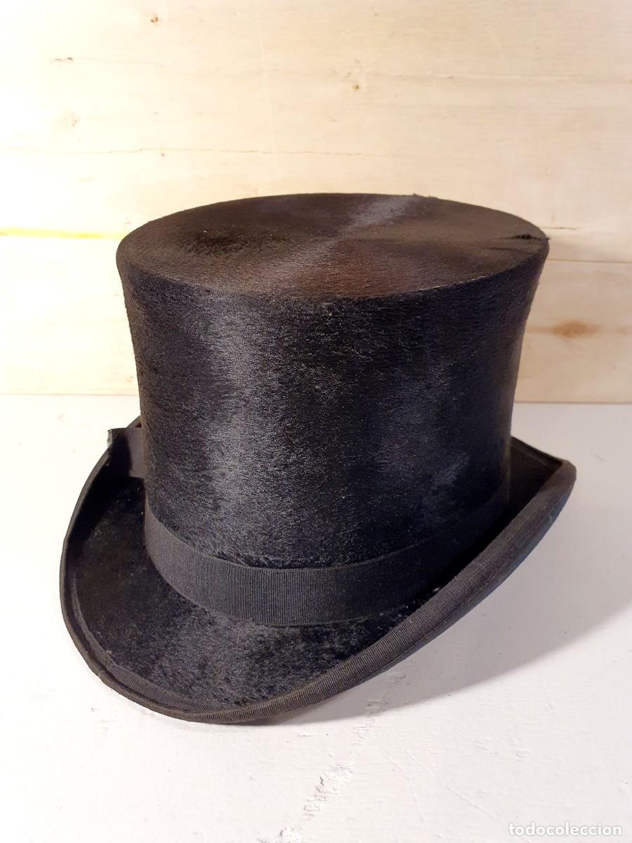 Antig&uuml;edades: Sombrero de copa. Pelo de foca. 1900.