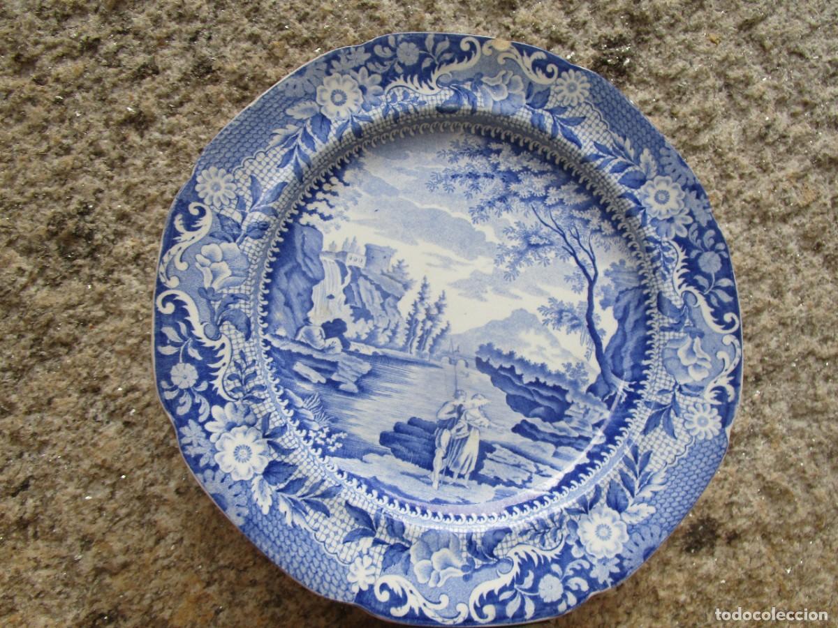 Antiques: PLATO PORCELANA INGLESA CASTLE OF ROCHEFORT - 25CM 430GR BRILLO PEQUE&Ntilde;O PIQUETE EN BORDE SUPERIOR
