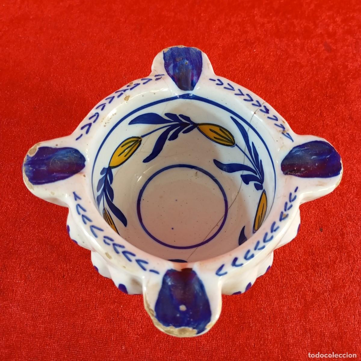 Antiquit&auml;ten: PRECIOSO MORTERO ALMIREZ EN PORCELANA POLICROMADA A MANO - VER FOTOS ESTADO - MODERNISTA