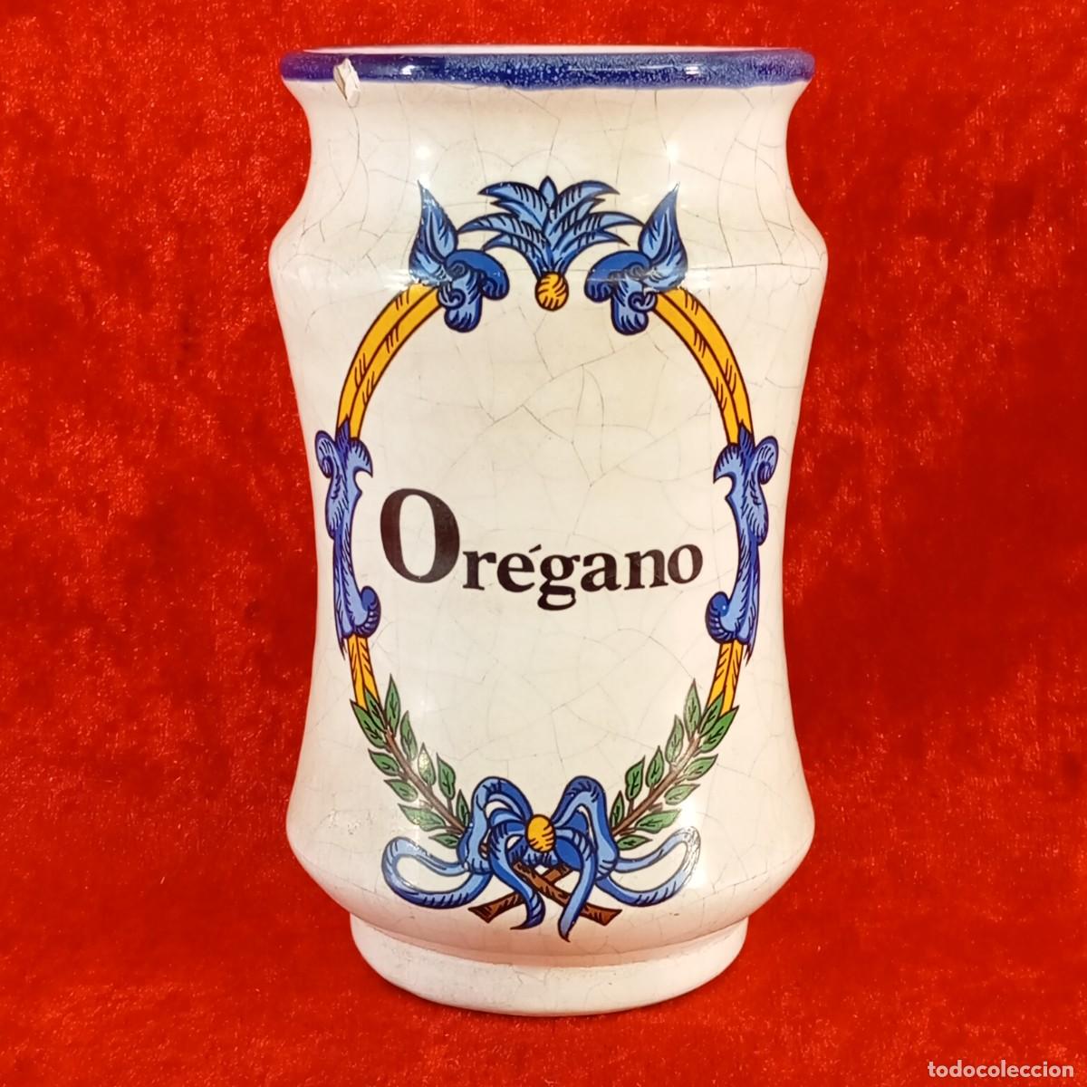 Antiquit&auml;ten: BOTE DE FARMACIA - BOTE DE OR&Eacute;GANO - ESPECIES - 14 CM