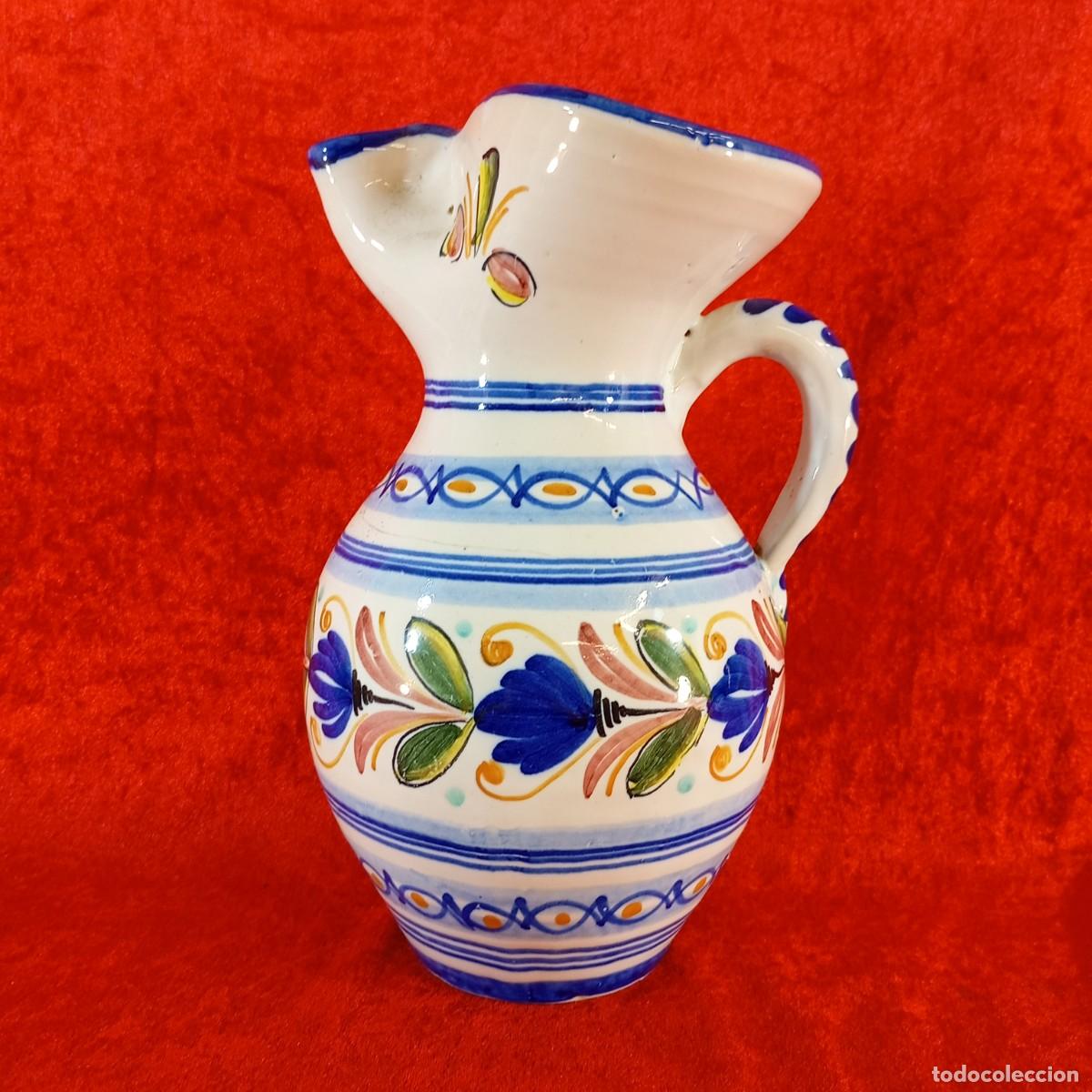 Antiquit&auml;ten: JARRA DE AGUA EN PORCELANA PINTADA A MANO - 26 CM