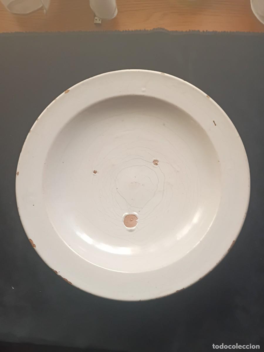 Oggetti Antichi: Plato de Talavera siglo XVI serie Renacentista en blanco