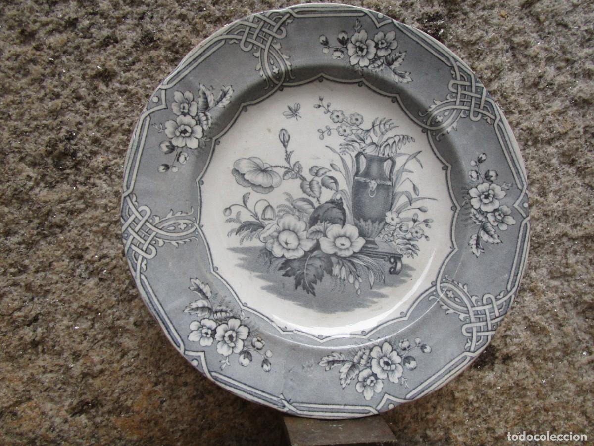 Antiques: PLATO PORCELANA INGLESA IRONSTONE INDIAN - 25CM 580GR BRILLO - LIMPIO SIN PELOS O PIQUETES - FLORAL