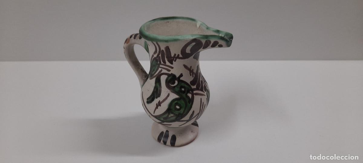 Antiques: PEQUE&Ntilde;A JARRA DE PICO . CERAMICA DE TERUEL . FIRMADA PUNTER . ALTURA 10,3 CM