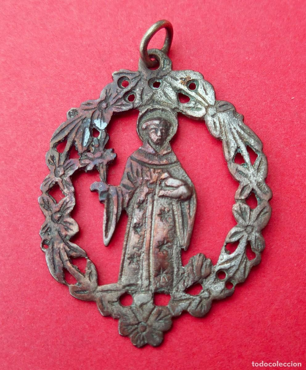 Oggetti Antichi: Medalla Siglo XVIII - XIX San Nicol&aacute;s de Tolentino en San Agust&iacute;n.