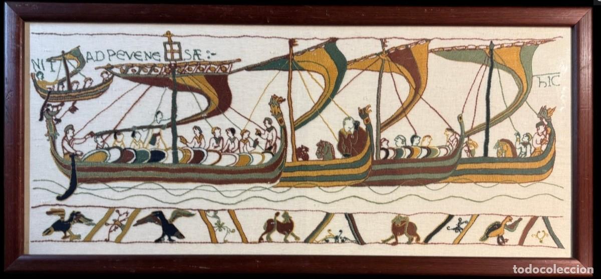 Antiguidades: Tapiz - 52 cm - 118 cm - Tapiz de Bayeux