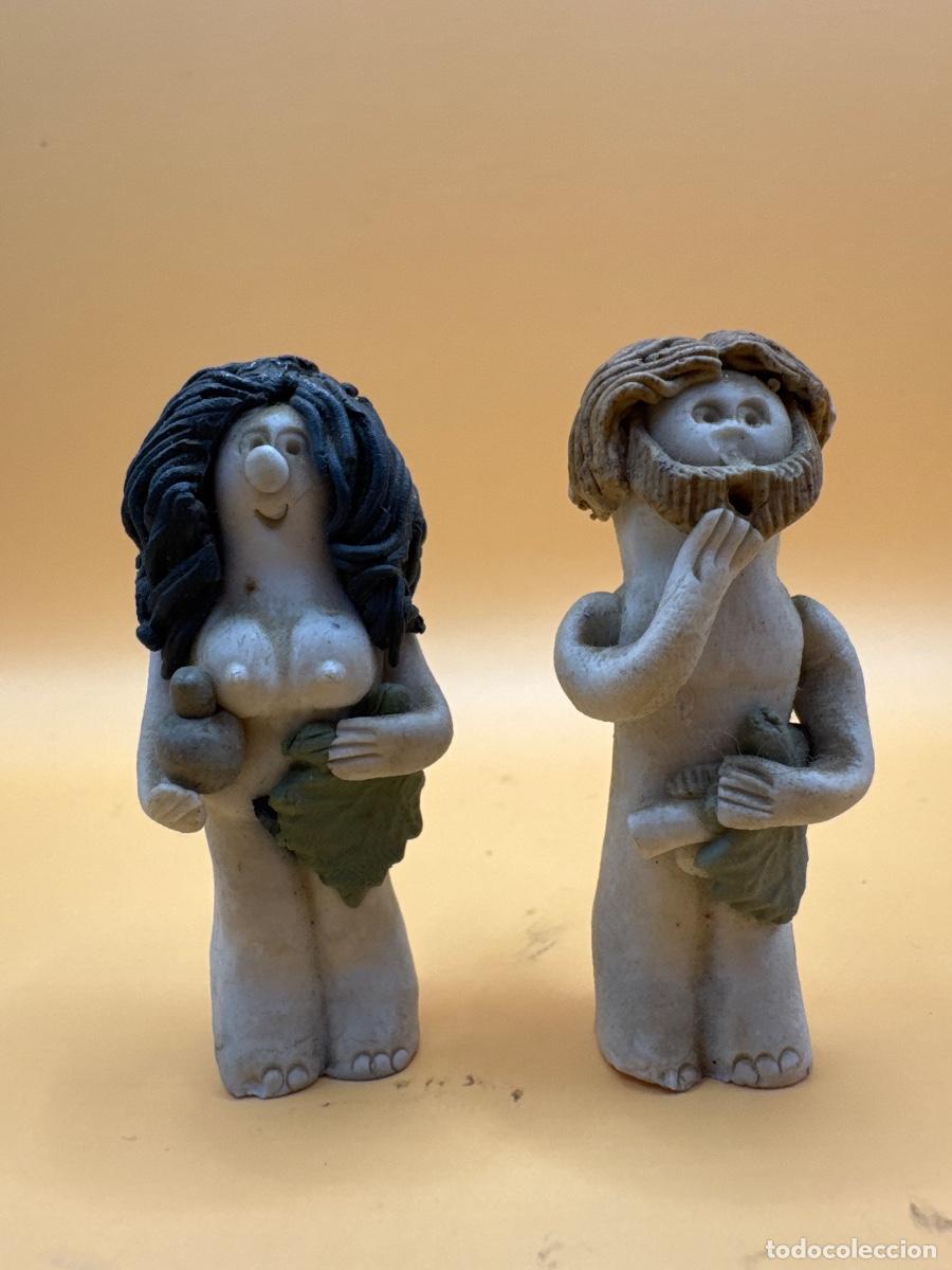 Antig&uuml;edades: Figuras Ad&aacute;n y eva tipo porcelana