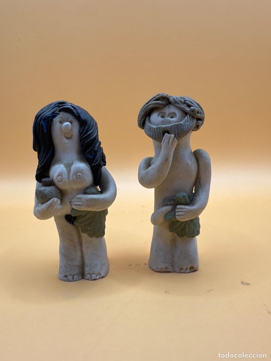 Oggetti Antichi: Figuras Ad&aacute;n y eva tipo porcelana