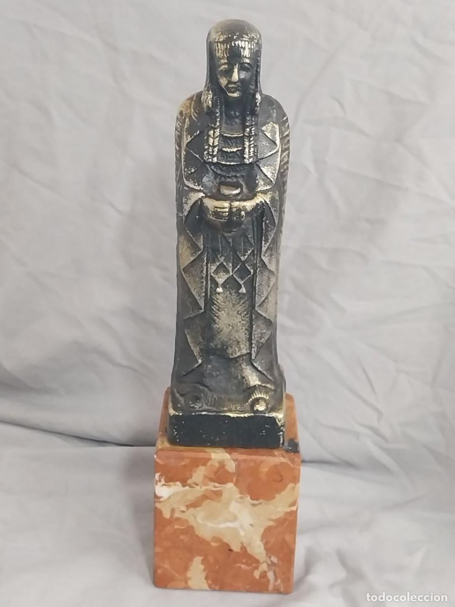 Antiques: Escultura Dama Oferente Cerro de los Santos - Bronce y M&aacute;rmol