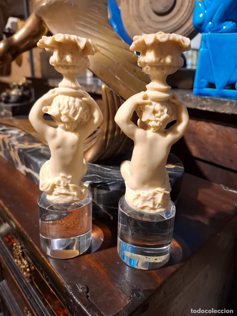 Antig&uuml;edades: ANGELOTES DE PASTA SOBRE BASE DE METACRILATO - Foto 6