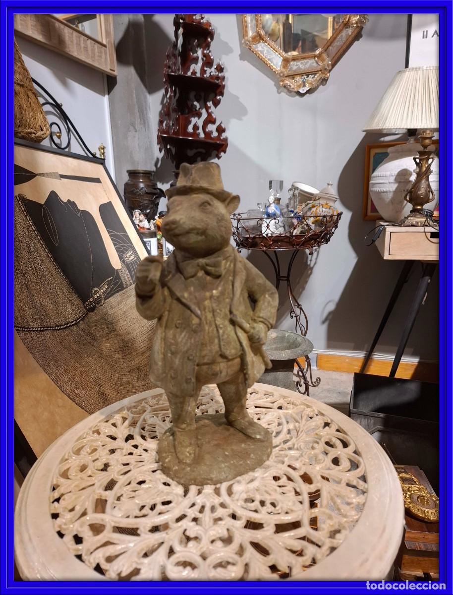Antiquit&eacute;s: GRACIOSA FIGURA DE HIERRO MUY DECORATIVA