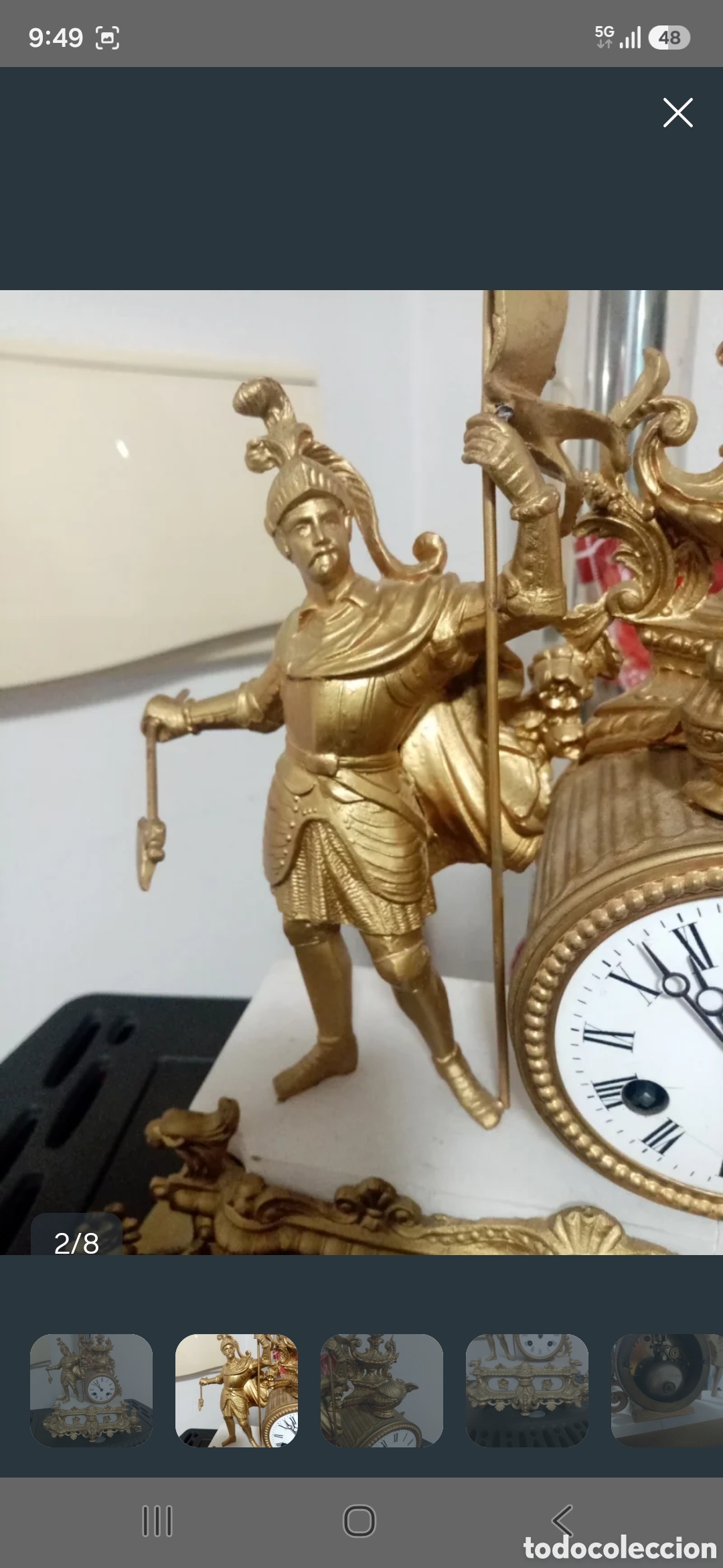 Antig&uuml;edades: Reloj antiguo de sobremesa - Foto 2
