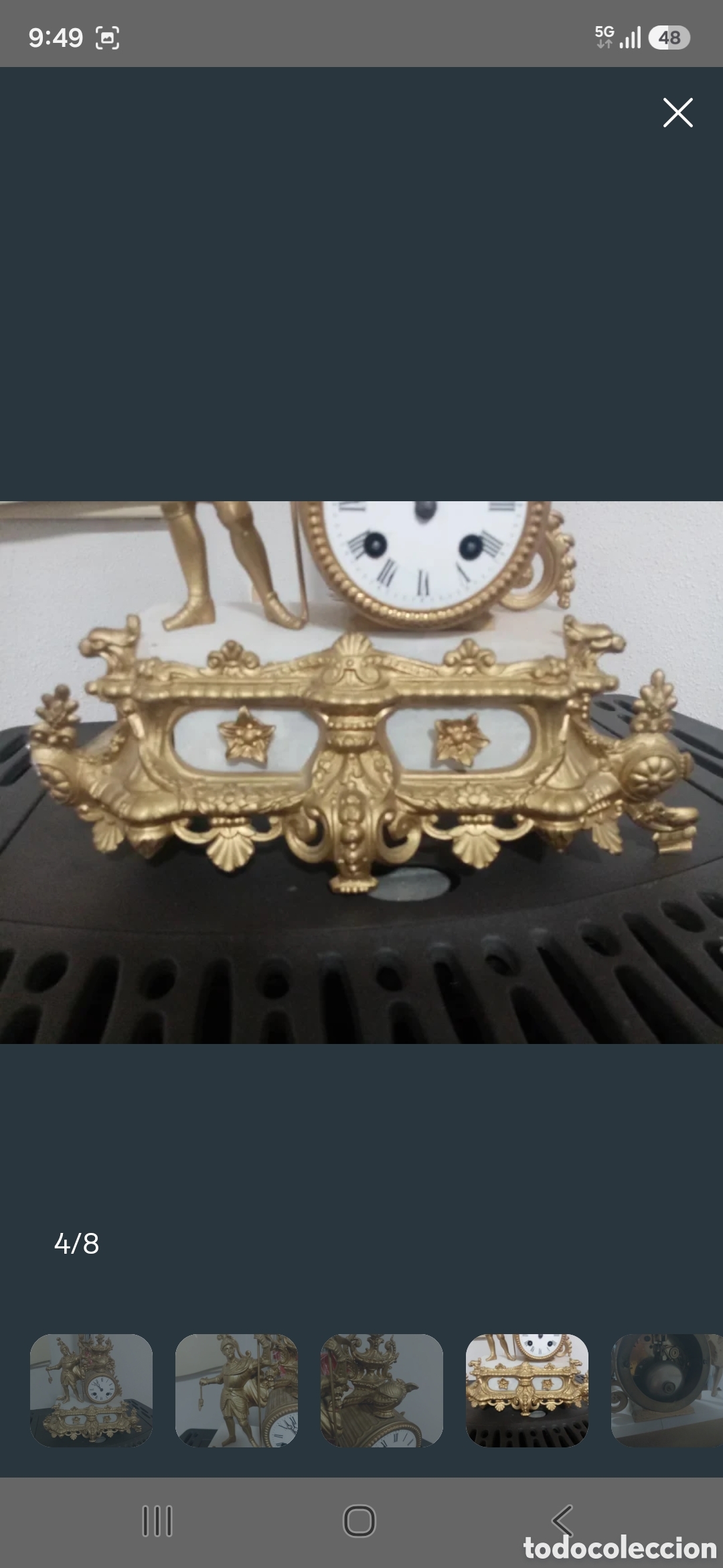 Antig&uuml;edades: Reloj antiguo de sobremesa - Foto 4