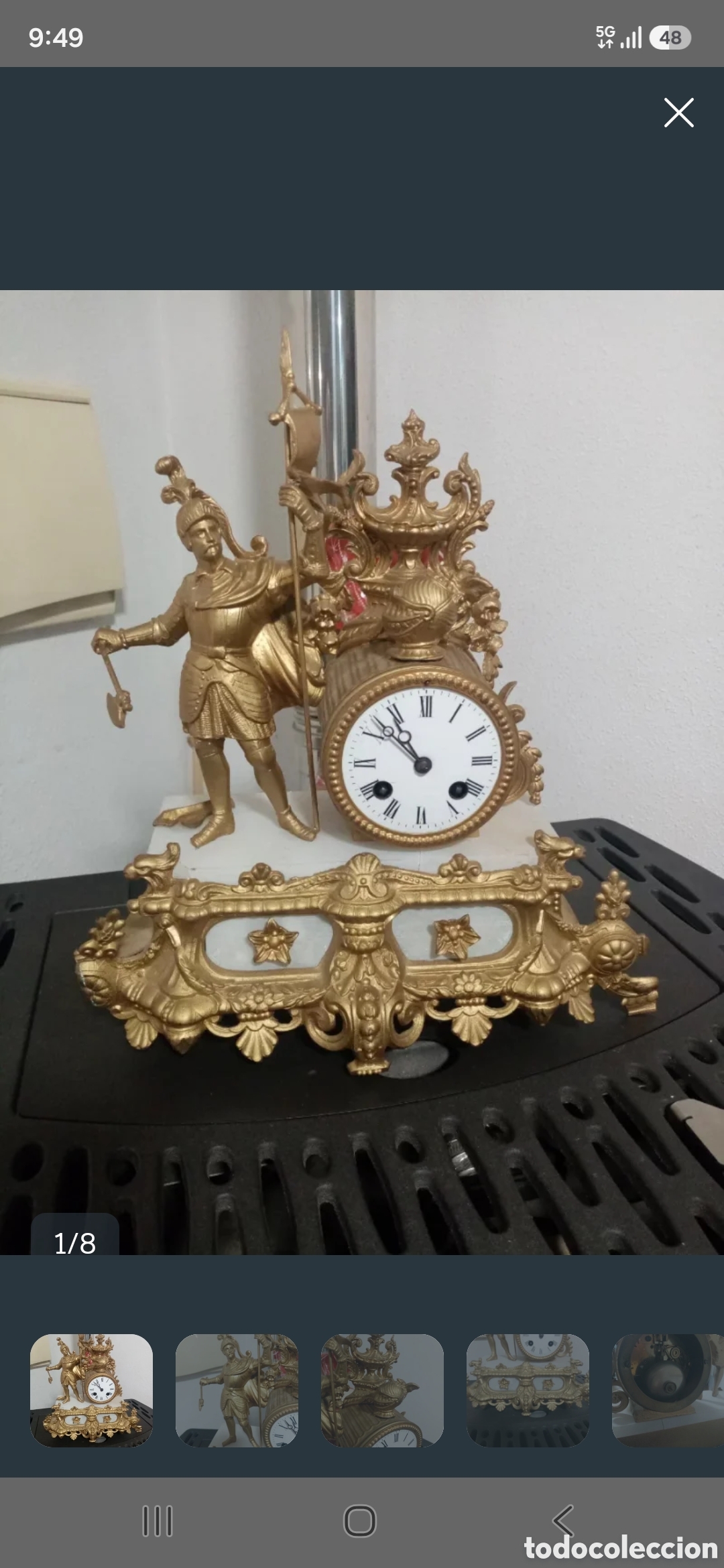 Antig&uuml;edades: Reloj antiguo de sobremesa - Foto 1