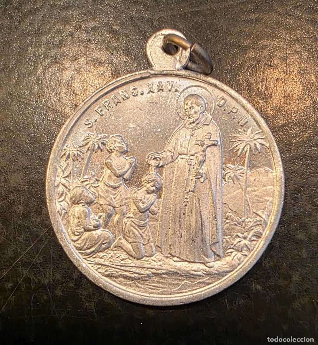 Antig&uuml;edades: Antigua Medalla Religiosa San Francisco Javier &ndash; Propagaci&oacute;n de la Fe &ndash; Misiones