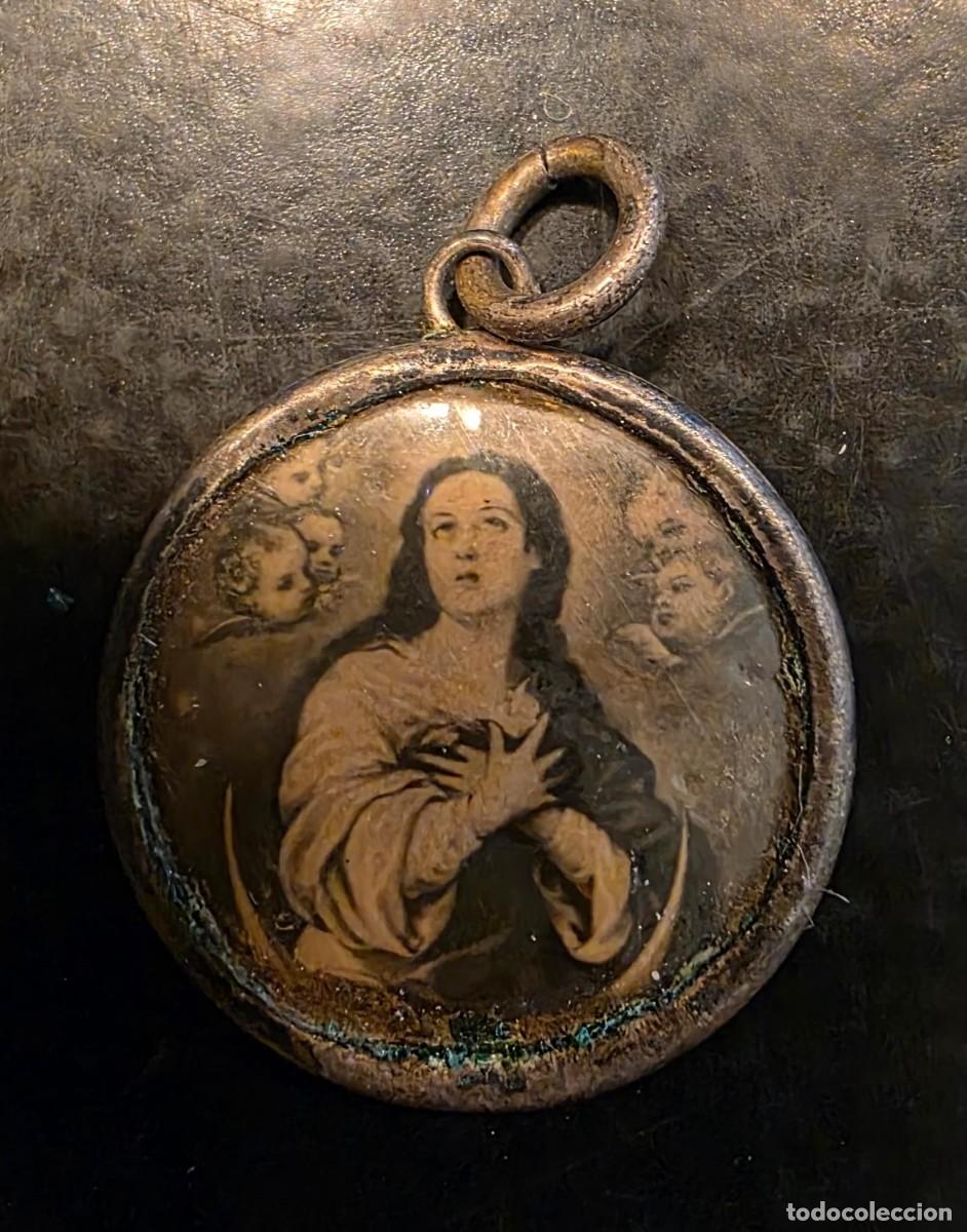 Antig&uuml;edades: Antigua Medalla Religiosa Sierva de Dios Madre Vicenta Mar&iacute;a L&oacute;pez y Vicu&ntilde;a &ndash; Virgen Inmaculada