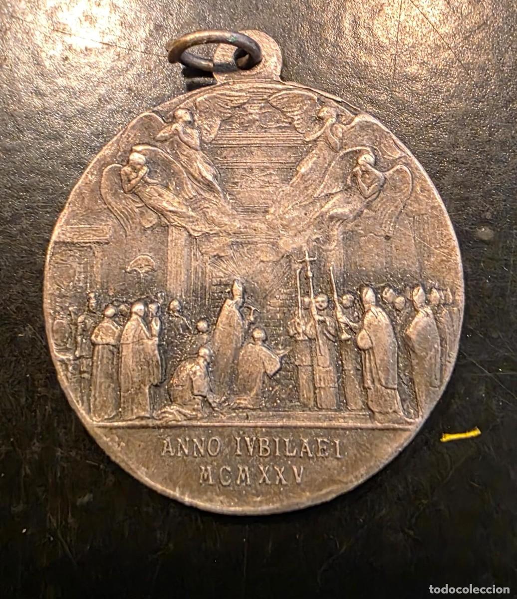 Antig&uuml;edades: Antigua Medalla Vaticano A&ntilde;o Santo Jubilar 1925 &ndash; Papa P&iacute;o XI &ndash; Exposici&oacute;n Misionera Vaticana &ndash; 3 cm