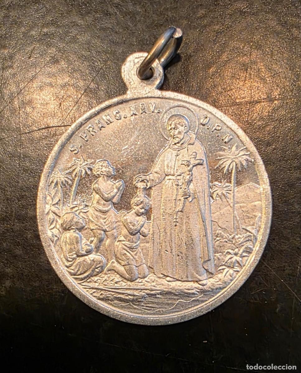 Antig&uuml;edades: Antigua Medalla Religiosa San Francisco Javier &ndash; Obra de la Propagaci&oacute;n de la Fe &ndash; Misiones Cat&oacute;lica