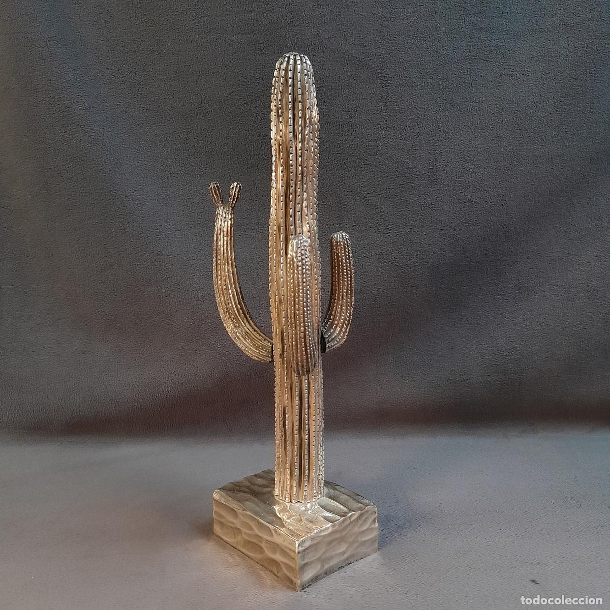Antiguidades: FIGURA CACTUS SAGUARO EN METAL PLATEADO. D'ARGENTA INTERNACIONAL. 1989