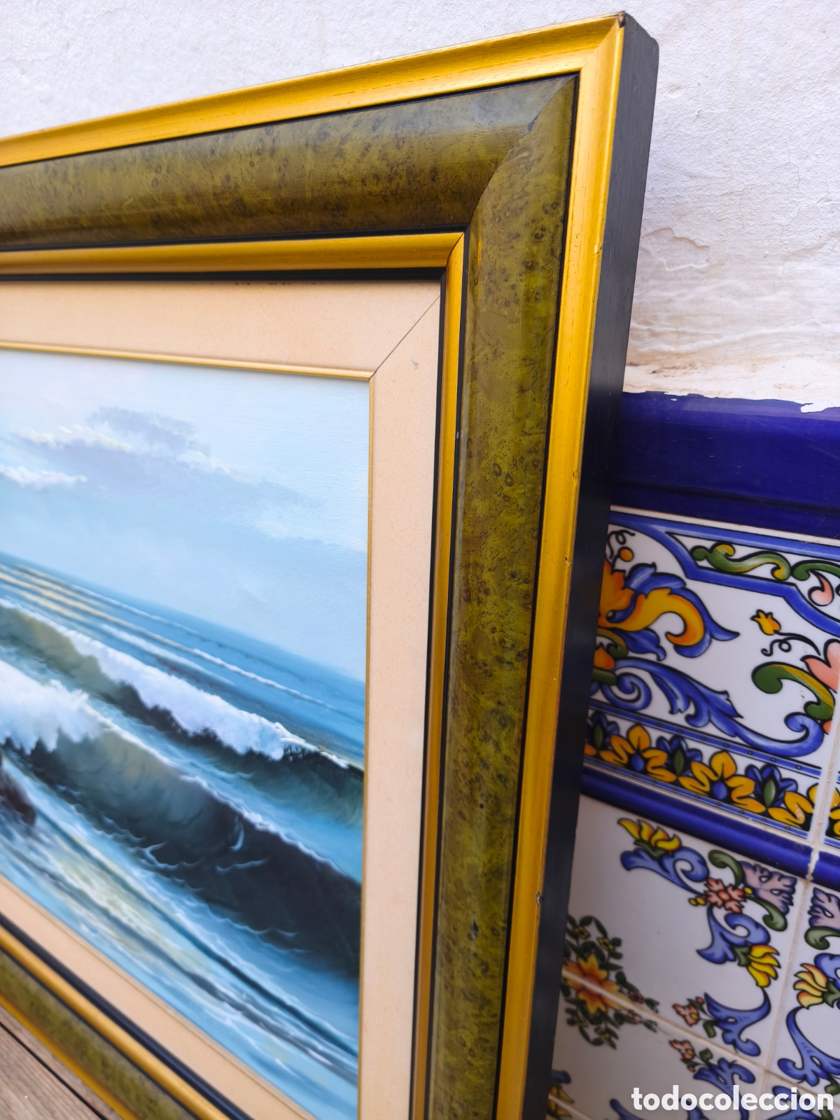 Antig&uuml;edades: Cuadro al oleo con firma - Foto 5
