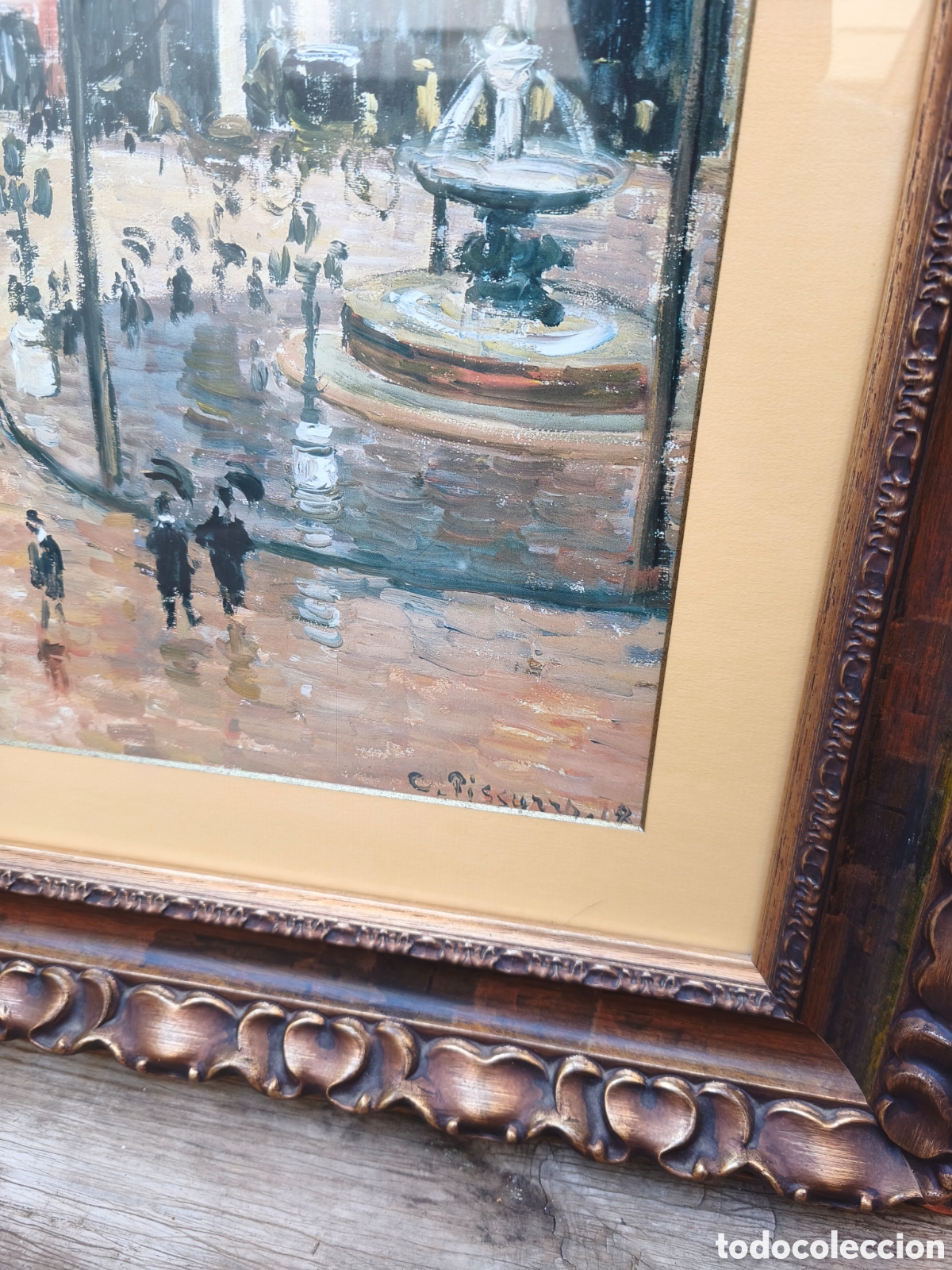 Antig&uuml;edades: Cuadro con marco de madera - Foto 3