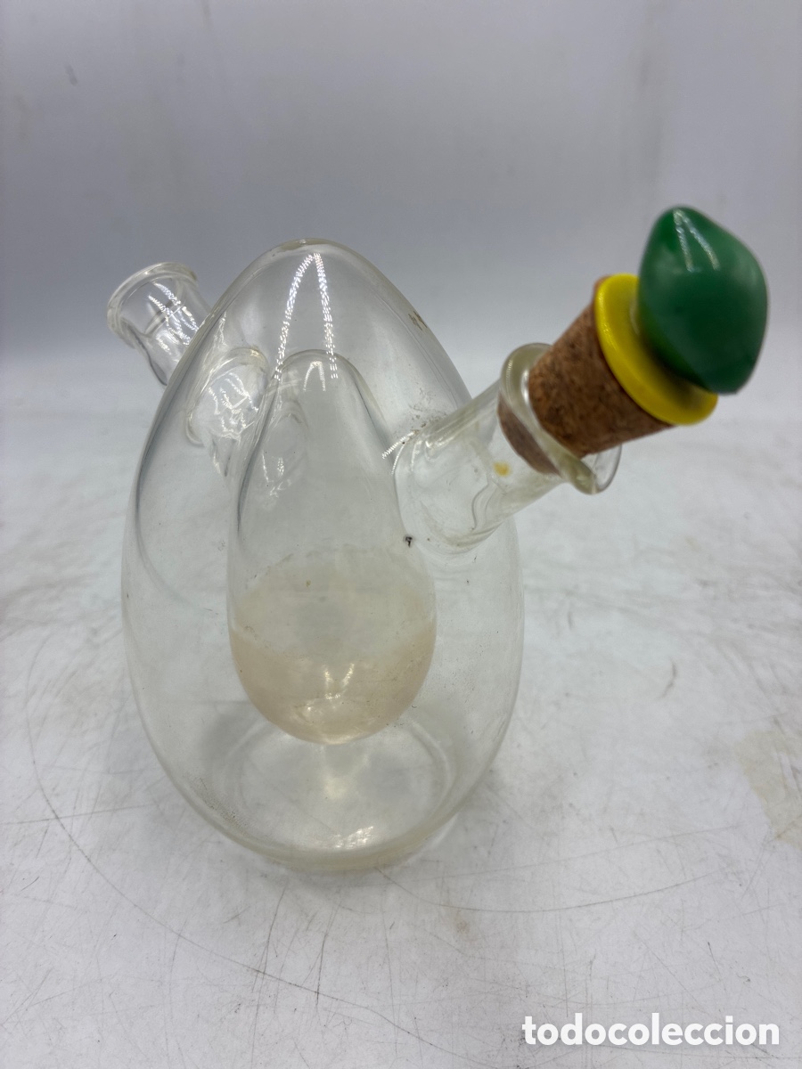 Antig&uuml;edades: Aceitera Vinagrera de Cristal. - Foto 3