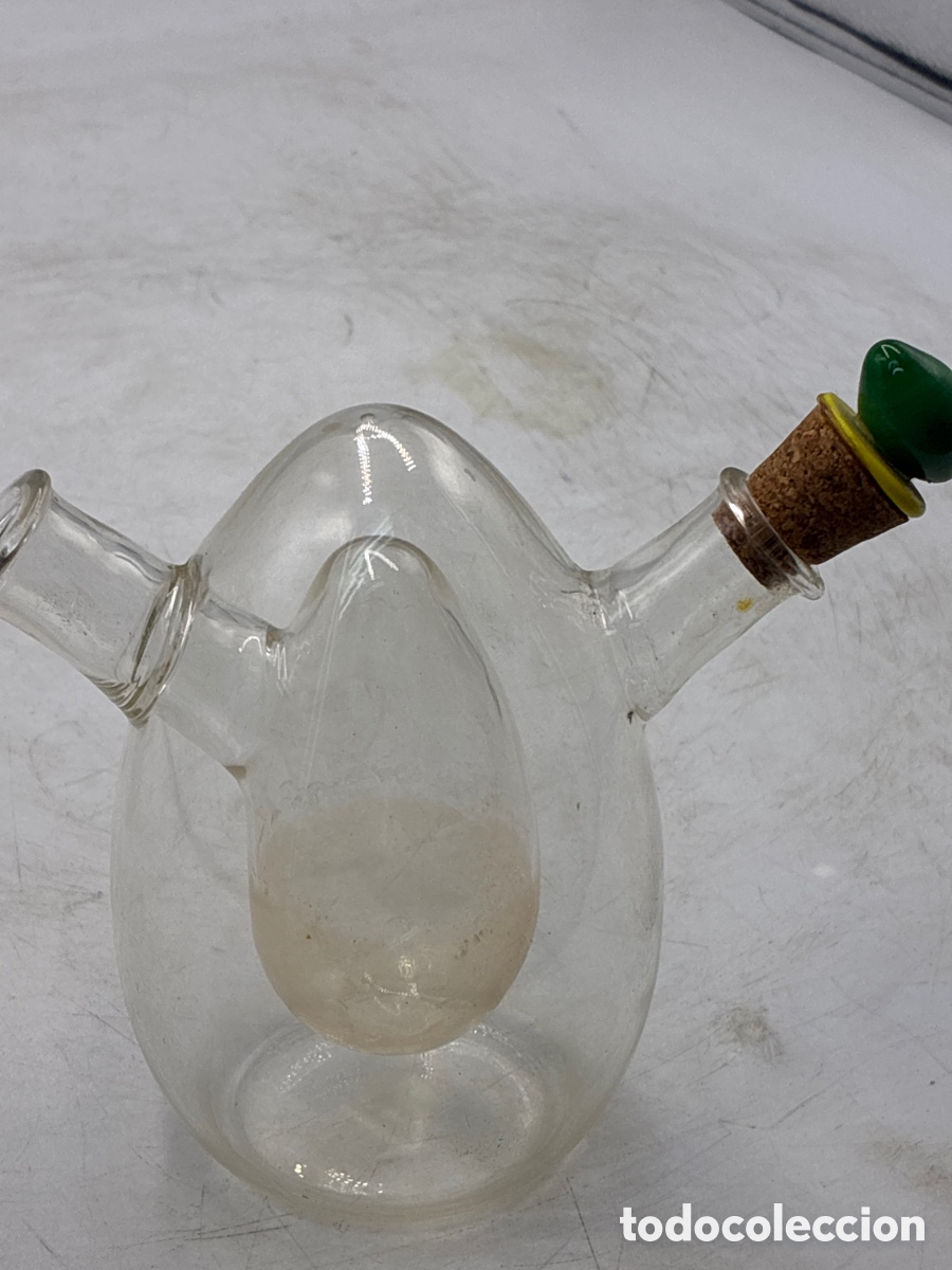 Antig&uuml;edades: Aceitera Vinagrera de Cristal. - Foto 5