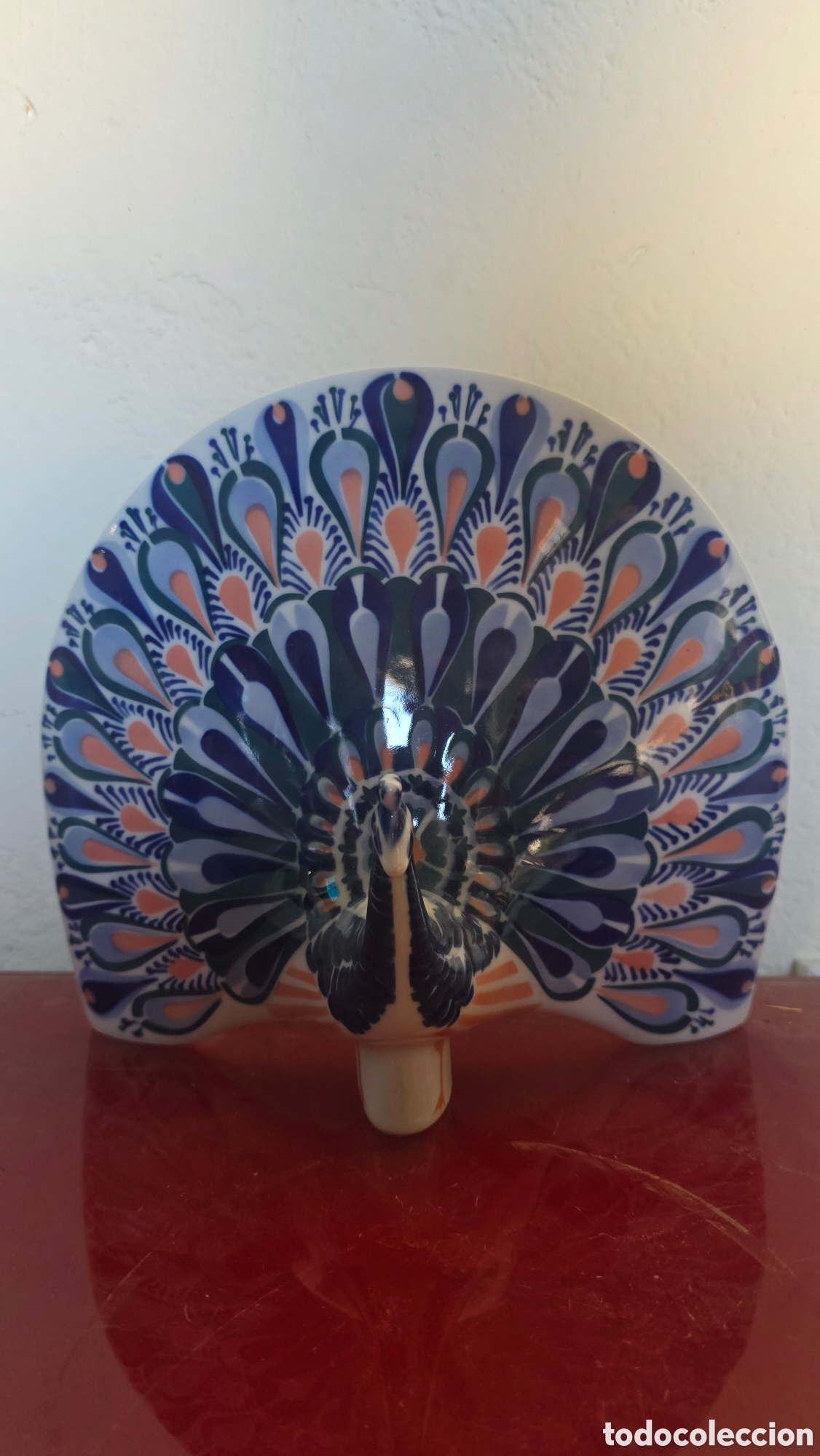 Antiguidades: Figura porcelana sargadelos pavo real
