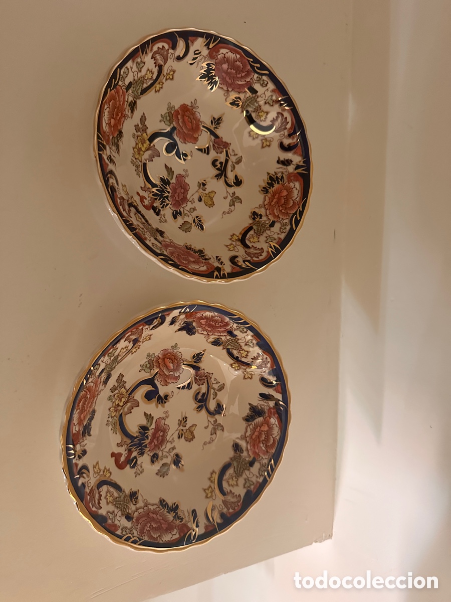 Oggetti Antichi: Pareja de cuencos Mason&rsquo;s Ironstone Mandalay &ndash; Cer&aacute;mica inglesa