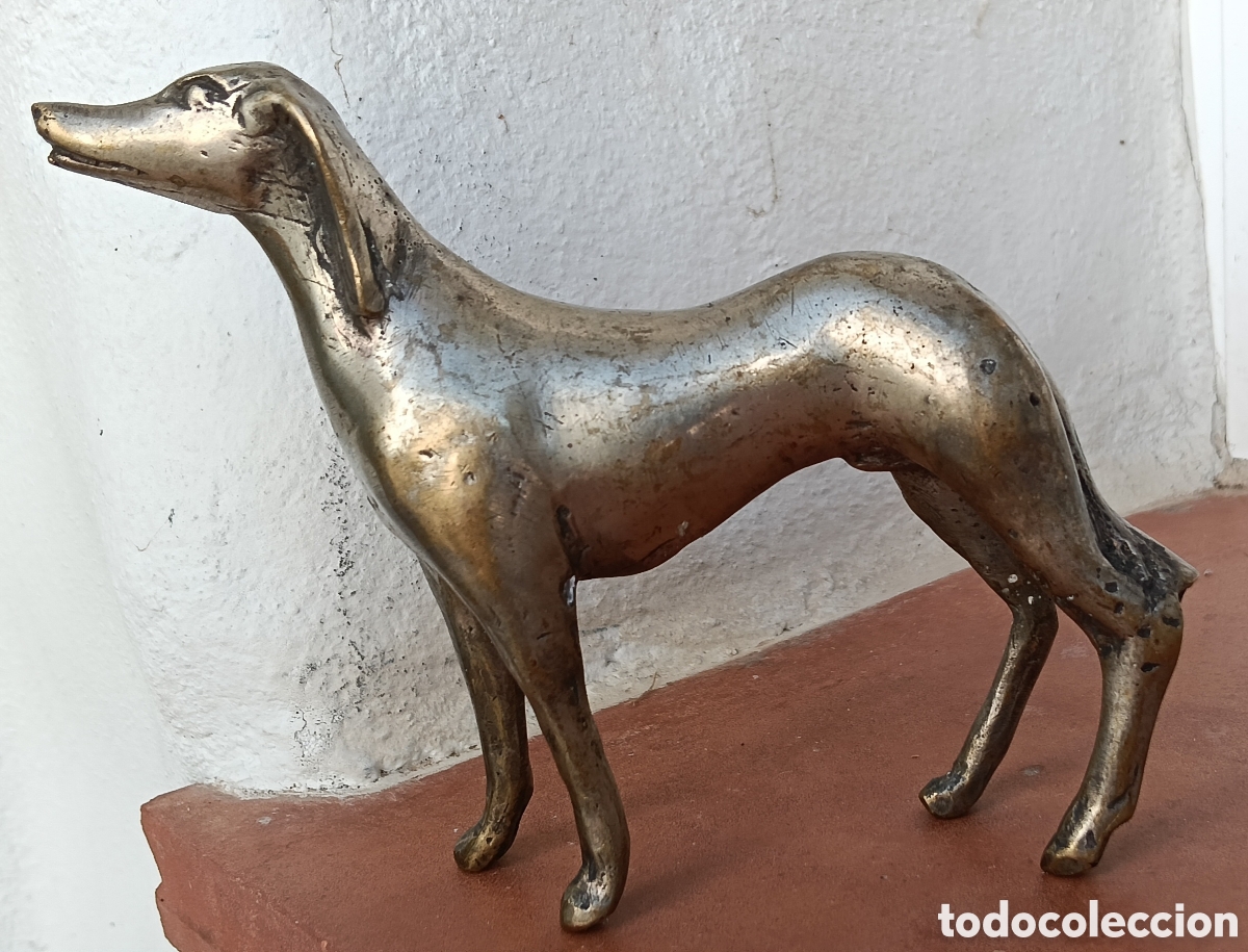 Antig&uuml;edades: Perro de bronce, plateado - Foto 1