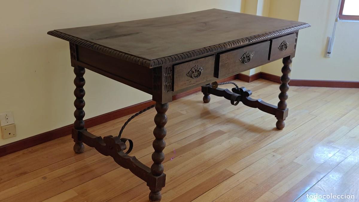 Antiques: Mesa fratino barroca espa&ntilde;ola de madera de nogal