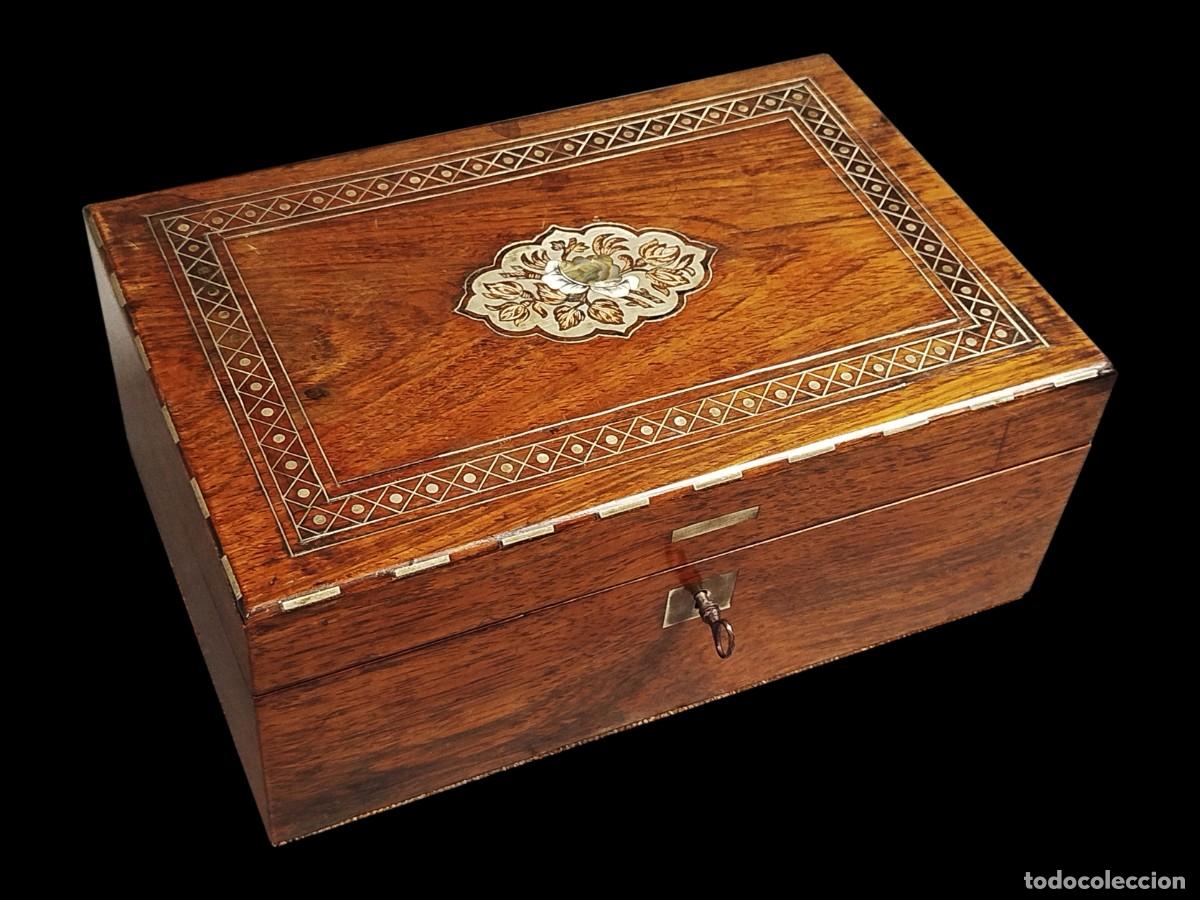 Antiques: CAJA ESCRIBANIA DE CAMPA&Ntilde;A O VIAJE VICTORIANA SIGLO XIX