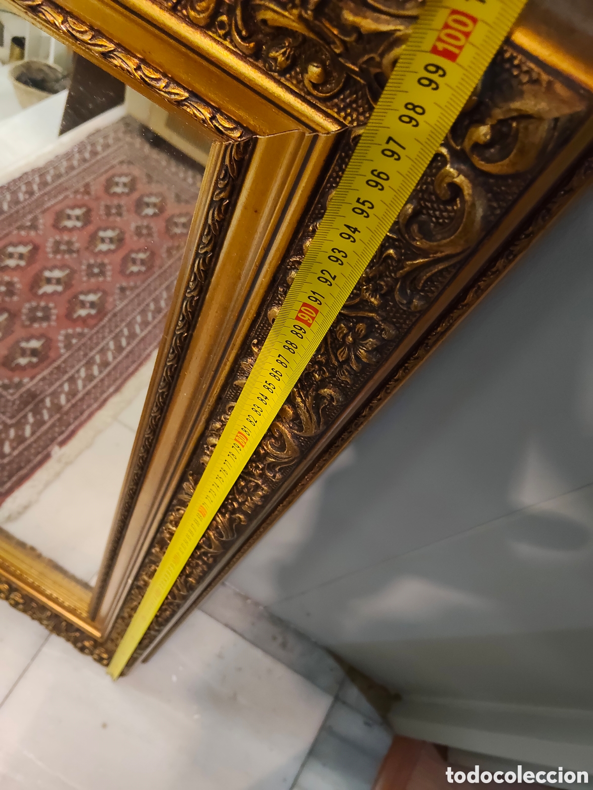 Antig&uuml;edades: Magn&iacute;fico espejo con marco en pan de oro - Foto 3