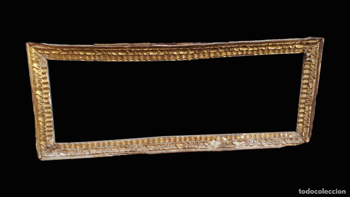 Antiques: MARCO DE MADERA CON PAN DE ORO GRANDE Y ANTIGUO